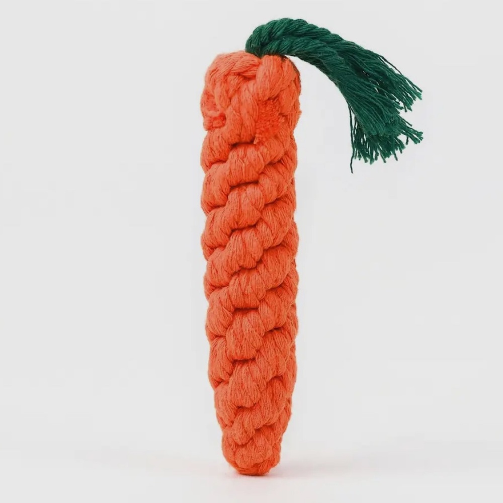 Eco-Friendly Orange Carrot Rope Dog Rope Chew Toy